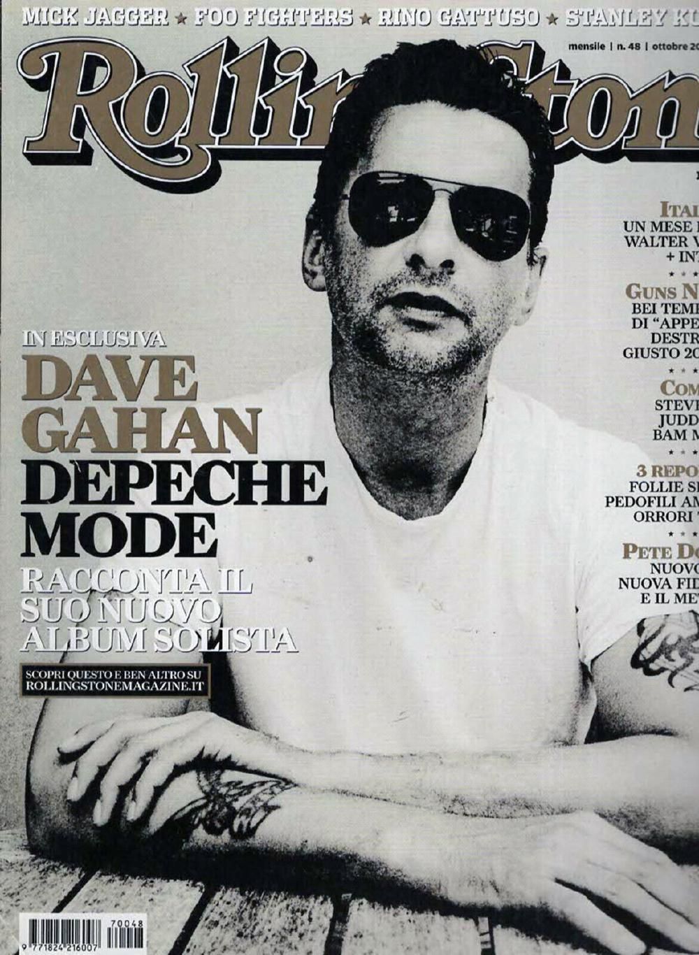Rolling Stone Magazine Italy 2007 #48 Dave Gahan Depeche Original Print Issue