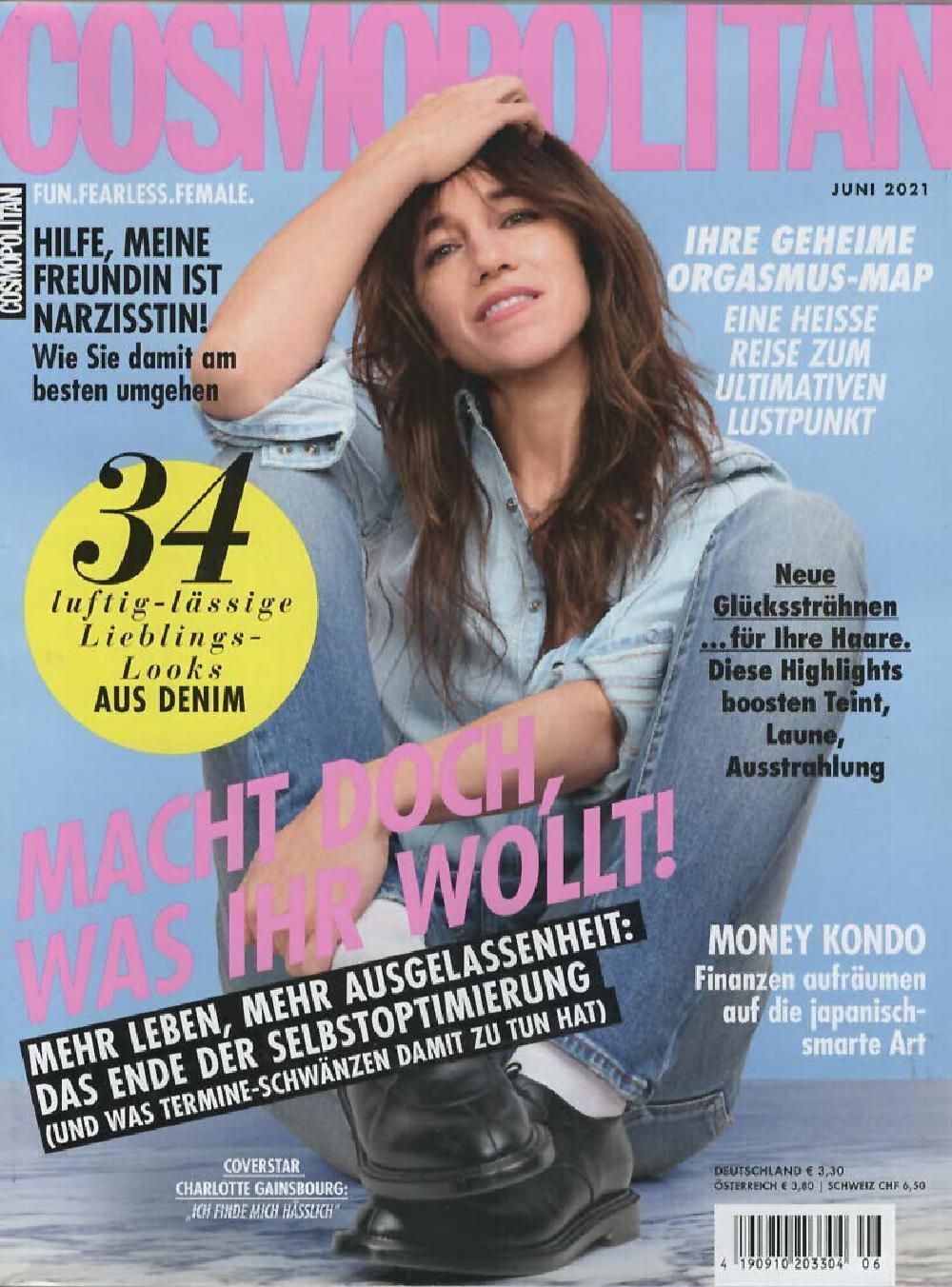 Cosmopolitan Magazin Deutschland 2021-06 Charlotte Gainsbourg
