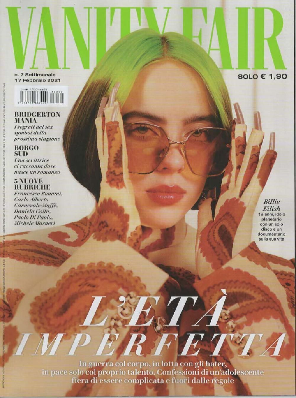 Vanity Fair Lehti Italia 2021-07 Billie Eilish Alkuperäinen painos