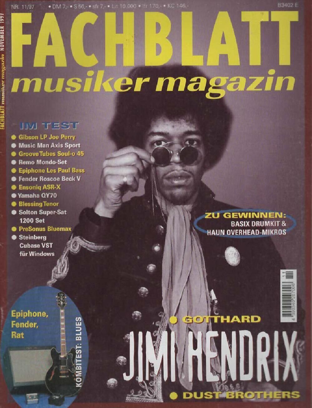Fachblatt Musikmagazin Germania 1997-11 Jimi Hendrix Edizione originale