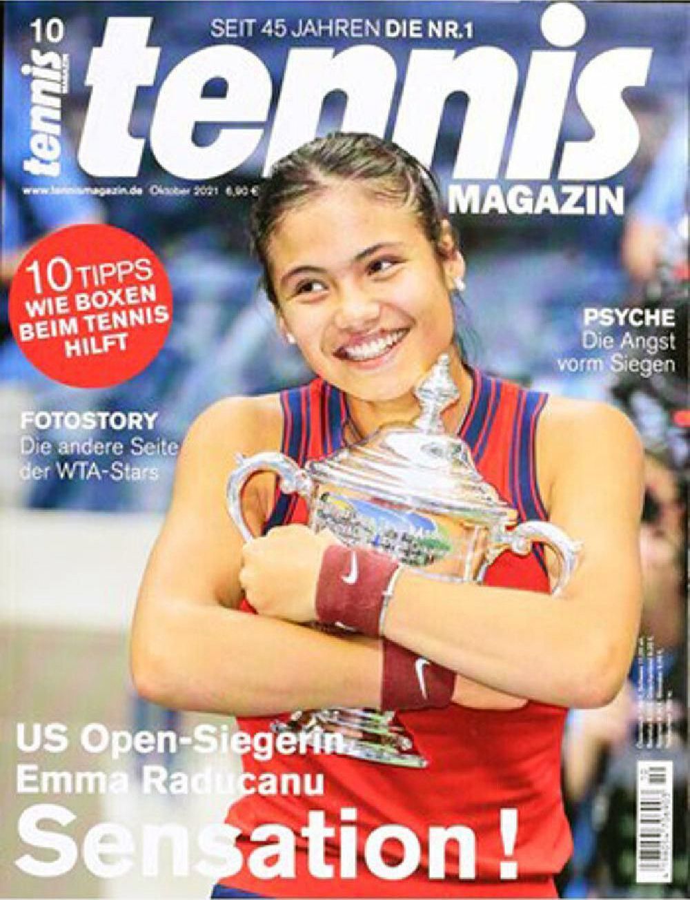Tennis Magazine Germany 2021-10 Emma Raducanu Original Print Issue