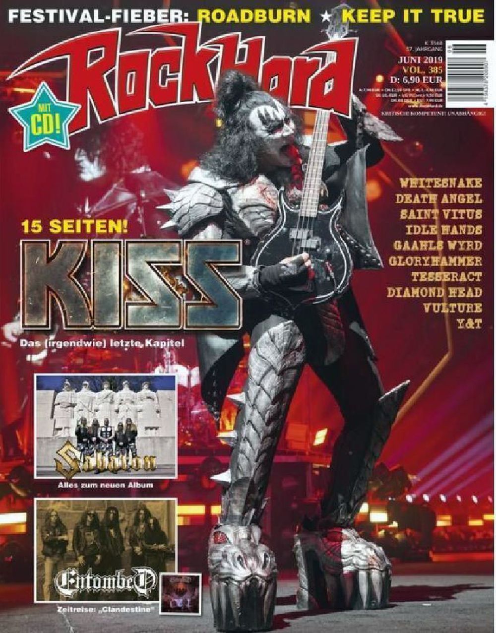 Rock Hard Magazin Deutschland 2019 #385 Kiss