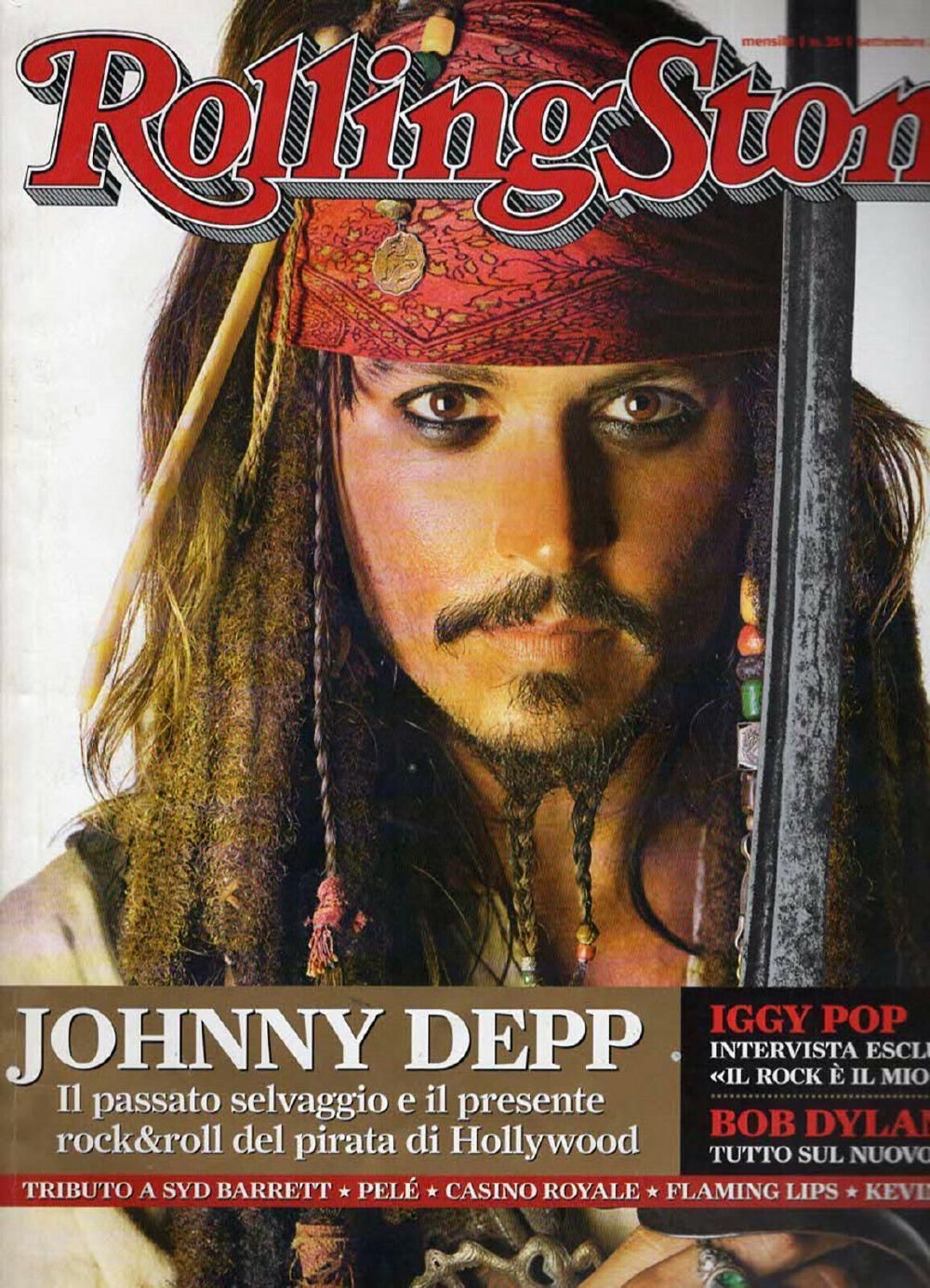Rolling Stone Magazin Italien 2006 #35 Johnny Depp Iggy Pop Bob Dylan