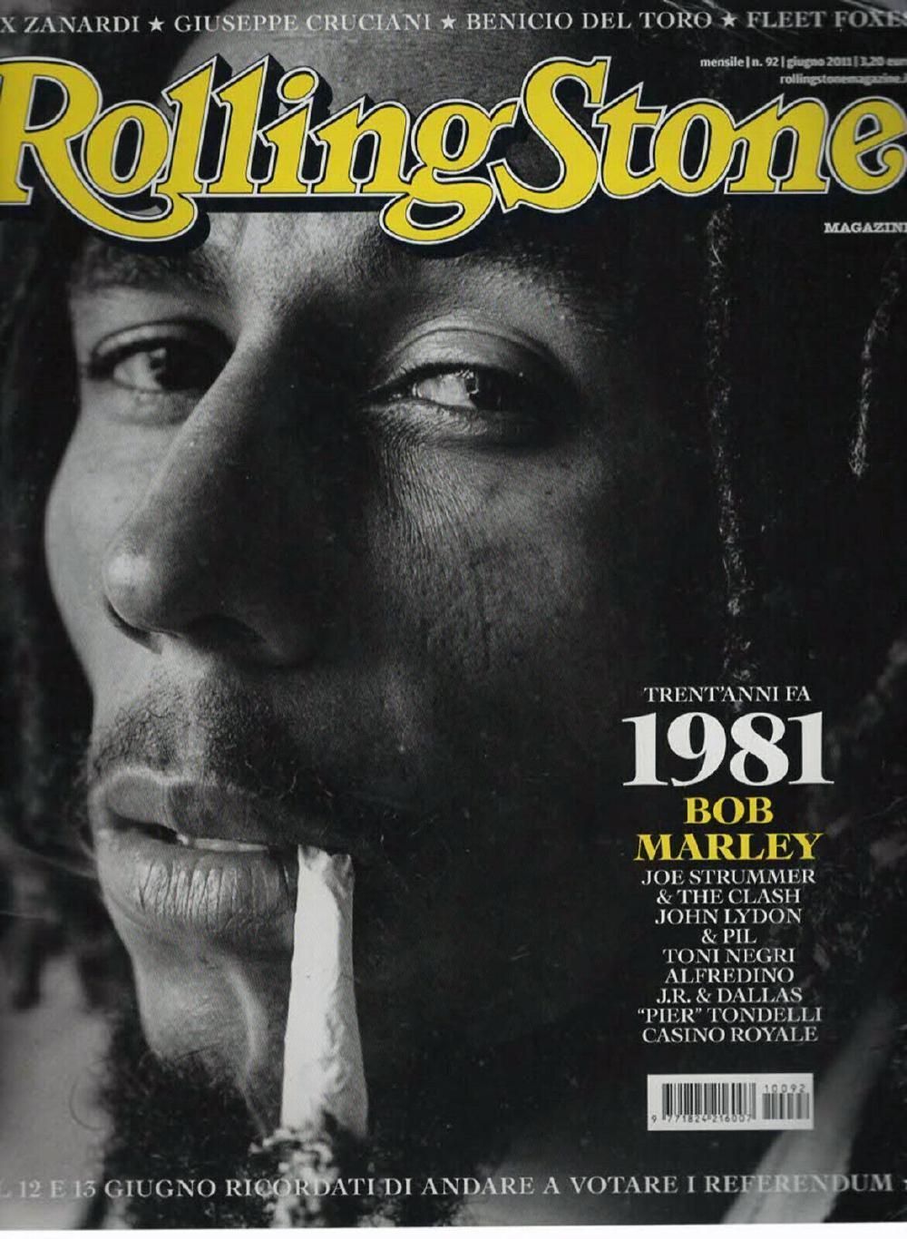 Rolling Stone Magazine Italy 2011 #92 Bob Marley Original Print Issue