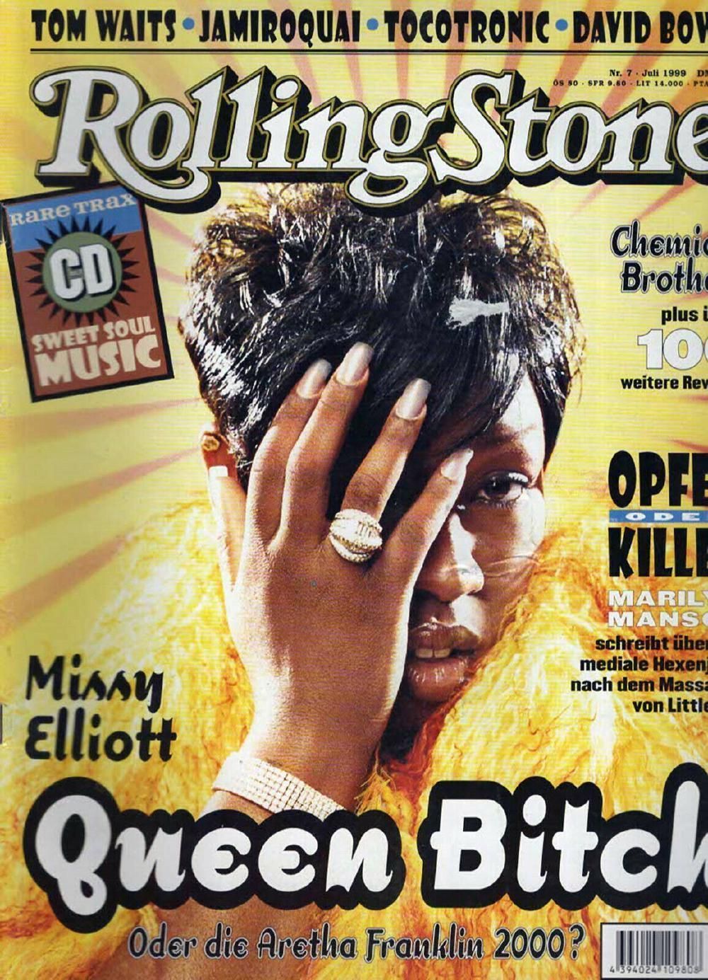 Rolling Stone Revista Alemanha 1999-07 Marily Manson Missy Elliot Chemical Brothers Tom Waits ACCEPTABLE
