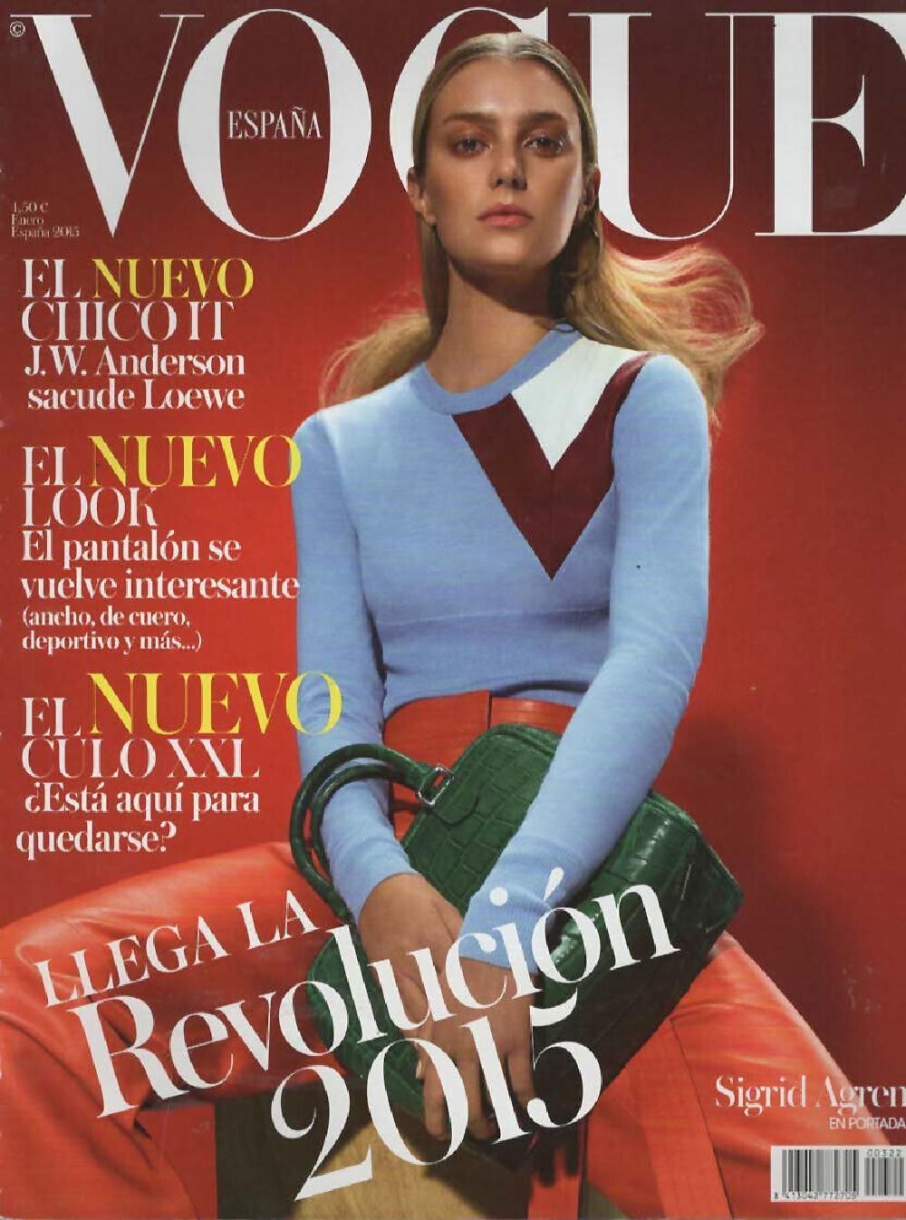 Vogue Lehti Espanja 2015 #322 Sigrid Agren Alkuperäinen painos