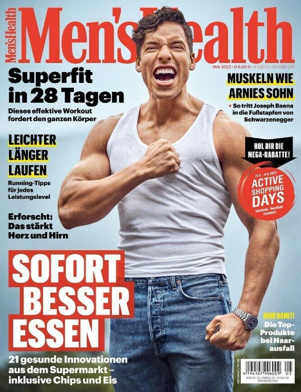 Mens Health Lehti Saksa 2022-05 Joseph Baena Arnold Schwarzenegger Son