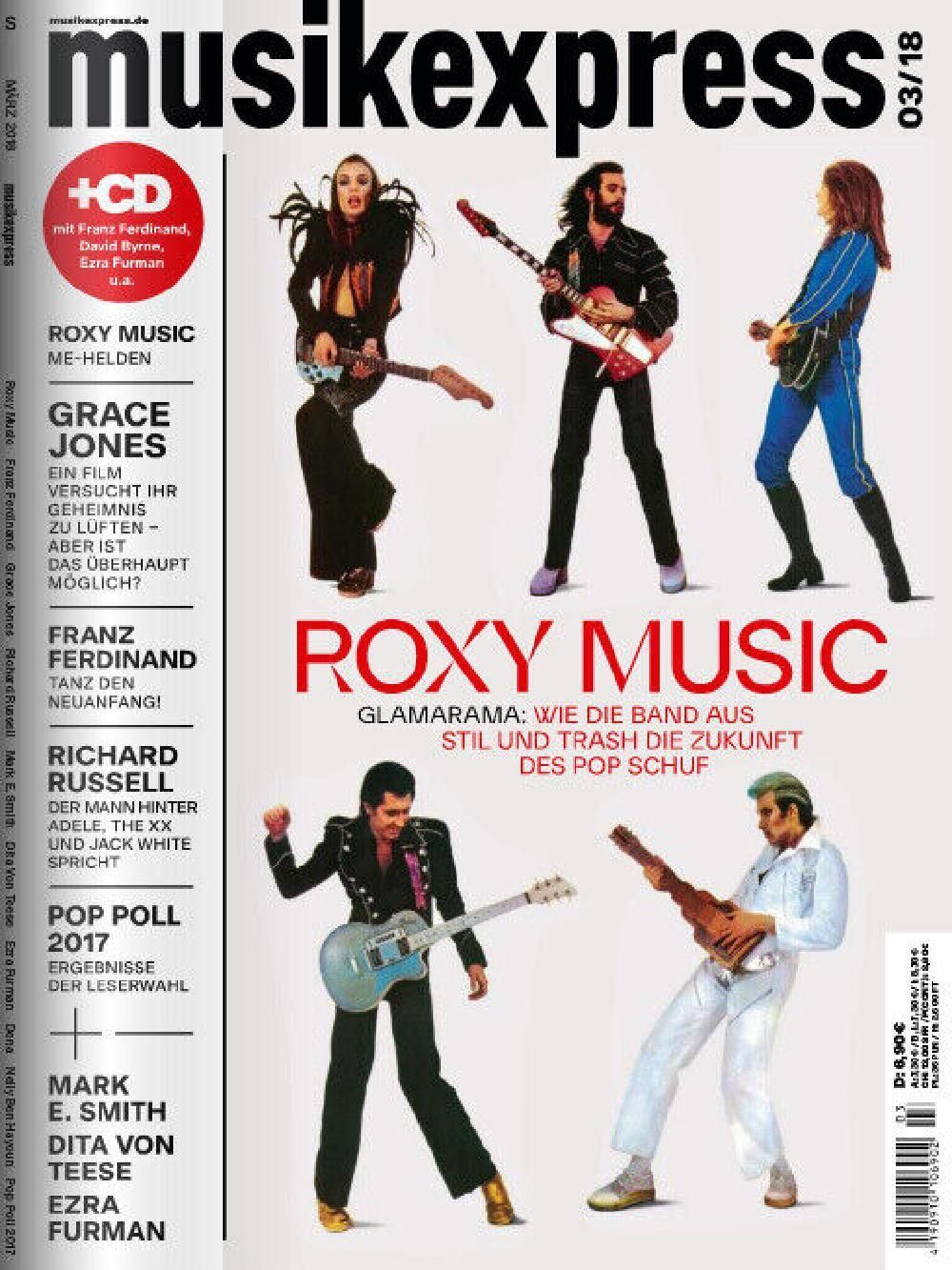 Musikexpress Revista Alemania 2018-03 – Roxy Music Grace Jones Franz Ferdinand – Edición original