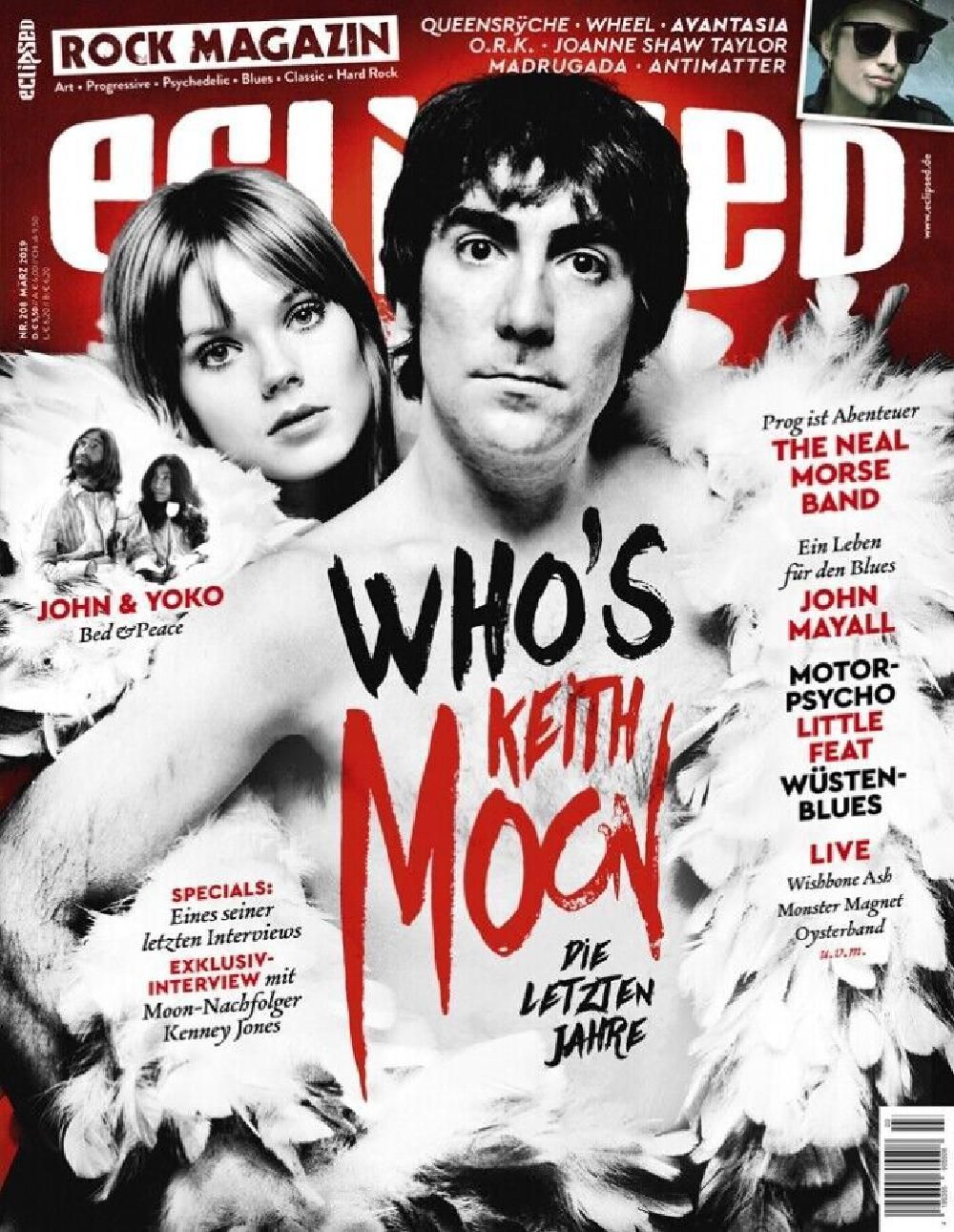 Eclipsed Magasin Tyskland 2019 #208 The Who Avantasia John Lennon Yoko Ono John Mayall Originaludgave
