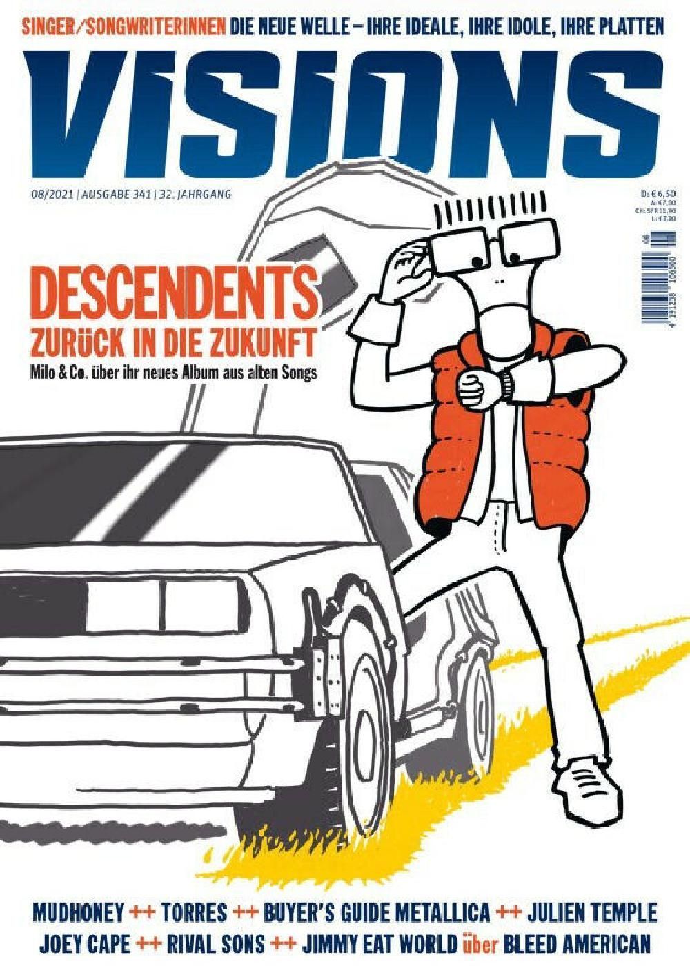 Visions Magasin Tyskland 2021-08 Descendents Mudhoney Torres Julien Temple Originaludgave