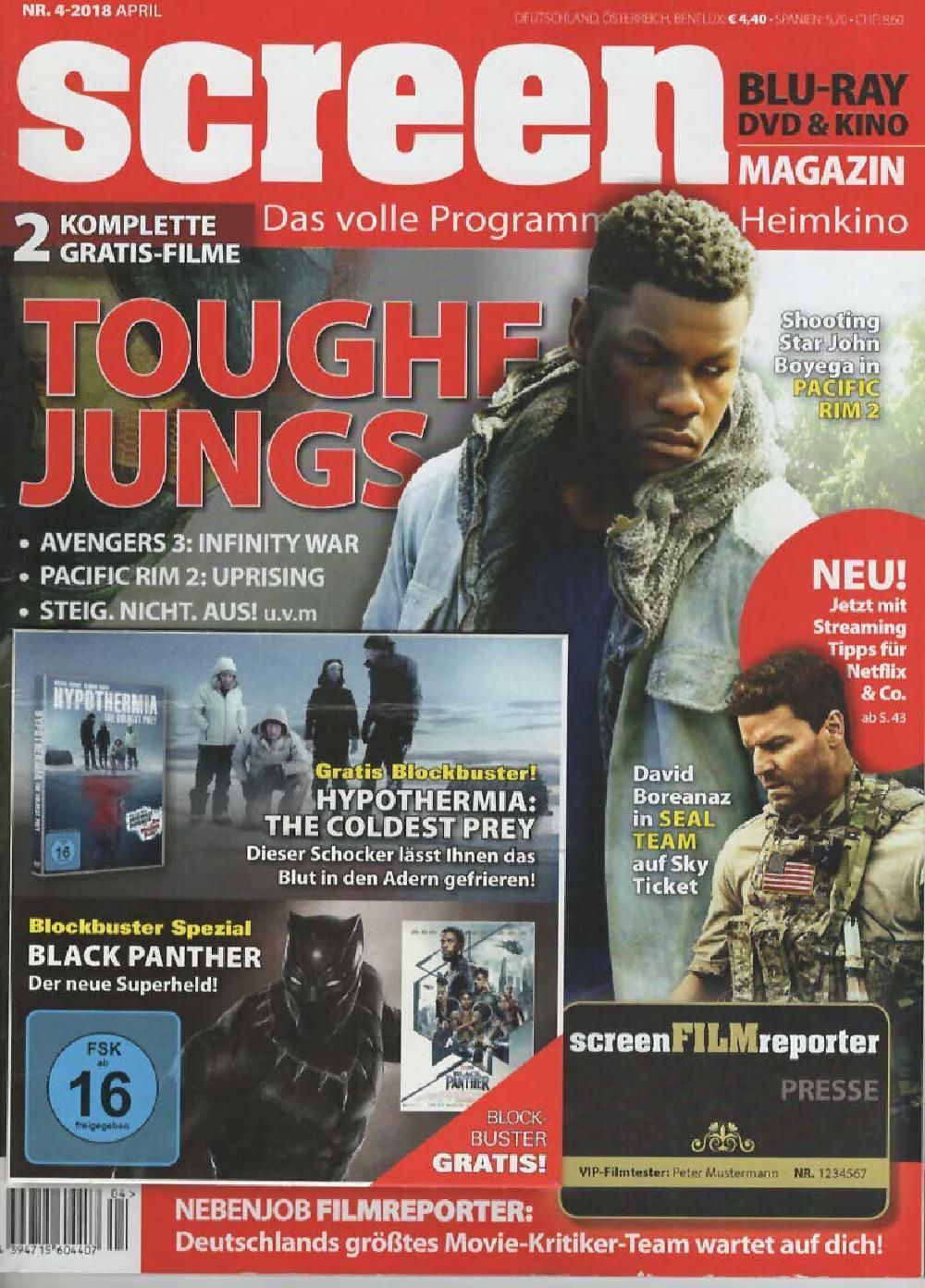 Screen Magazin Deutschland 2018-04 David Boreanaz John Boyega