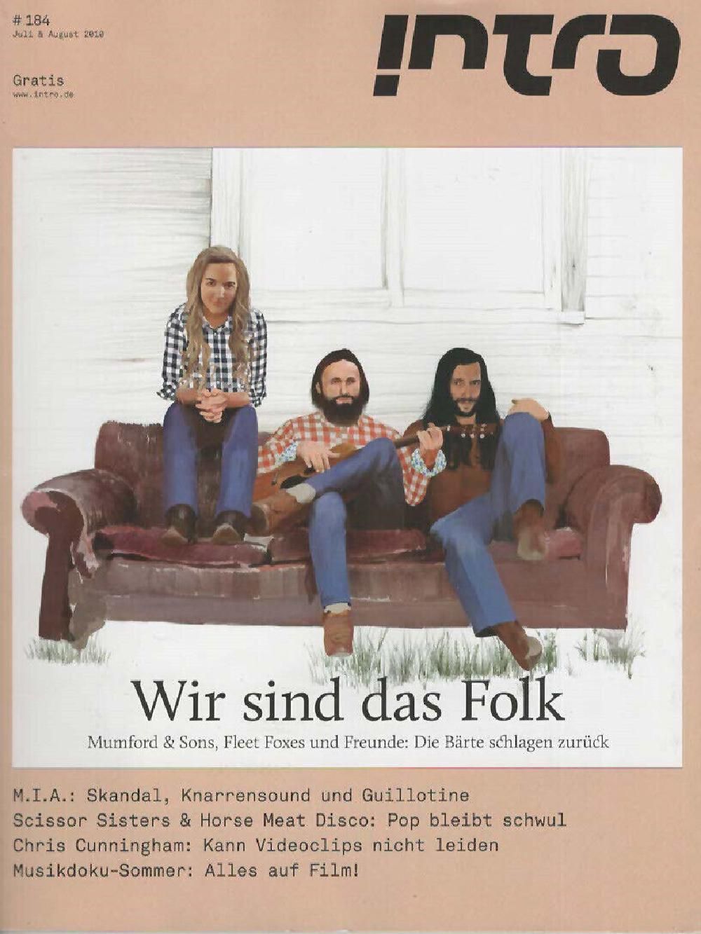 Intro Magazin Deutschland 2010 #184 Mumford & Sons Fleet Foxes Bon Iver