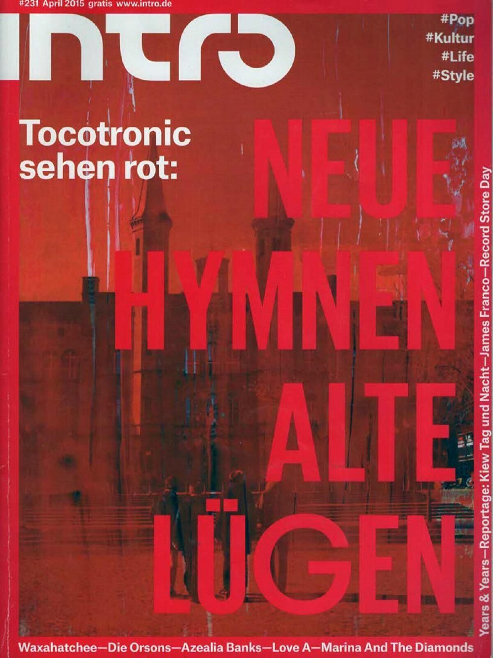 Intro Magazin Deutschland 2015 #231 Tocotronic Waxahatchee Azealia Banks