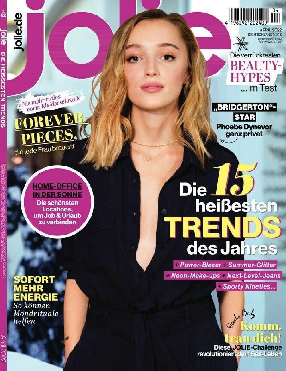 Jolie Magasin Tyskland 2022-04 Phoebe Dynevor Originaludgave