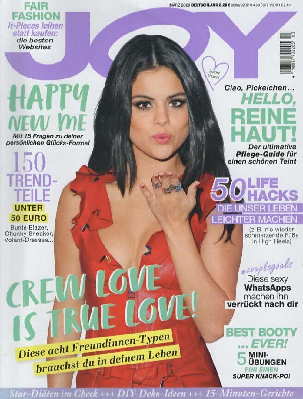 Joy Tijdschrift Duitsland 2020-03 Selena Gomez Originele uitgave