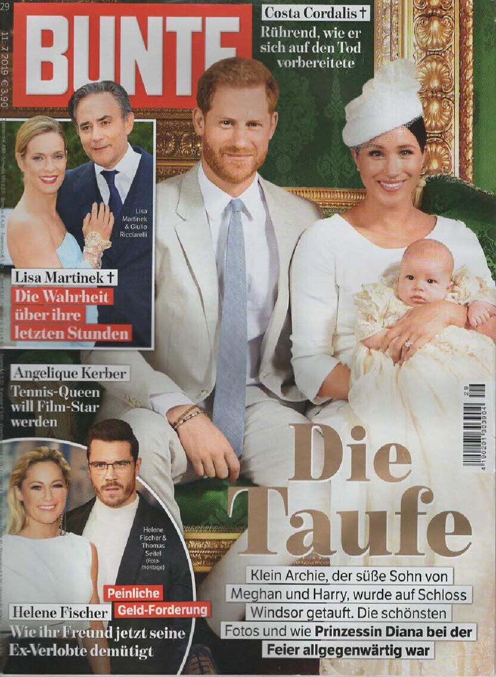 Bunte Magazin Deutschland 2019-29 Meghan Harry Archie