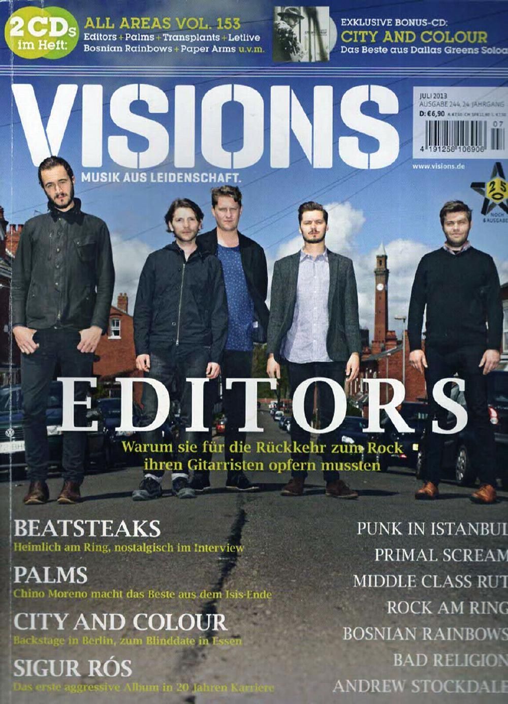 Visions Magazin Deutschland 2013-07 Editors Beatsteaks Sigur Rós