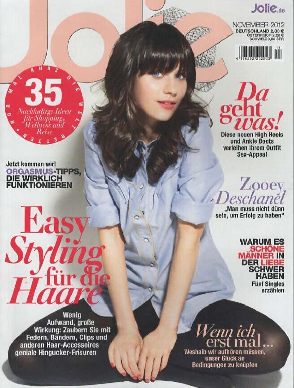 Jolie Revista Alemanha 2012-11 – Zooey Deschanel – Edição original