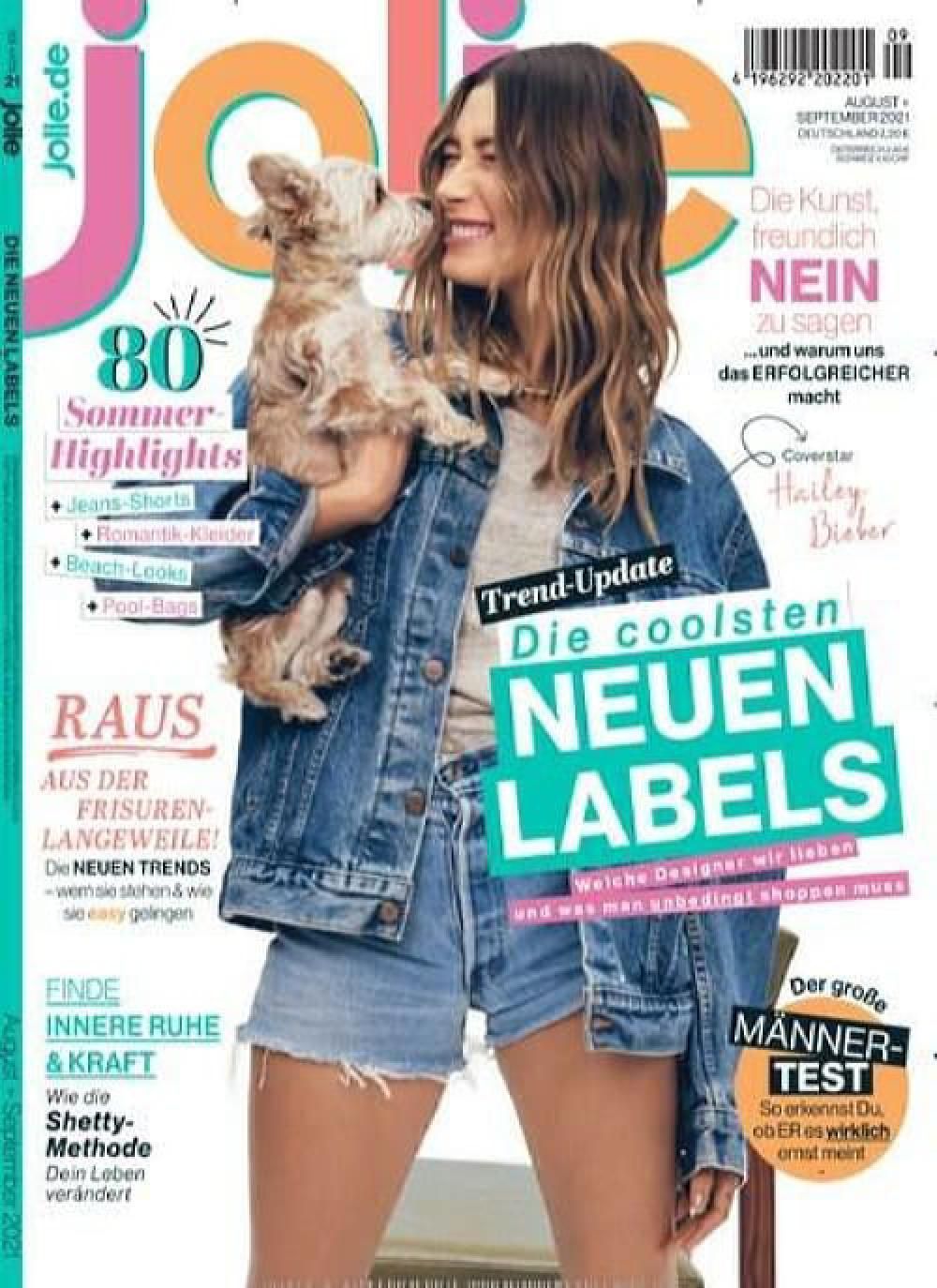 Jolie Revista Alemanha 2021-09 Hailey Bieber Edição original