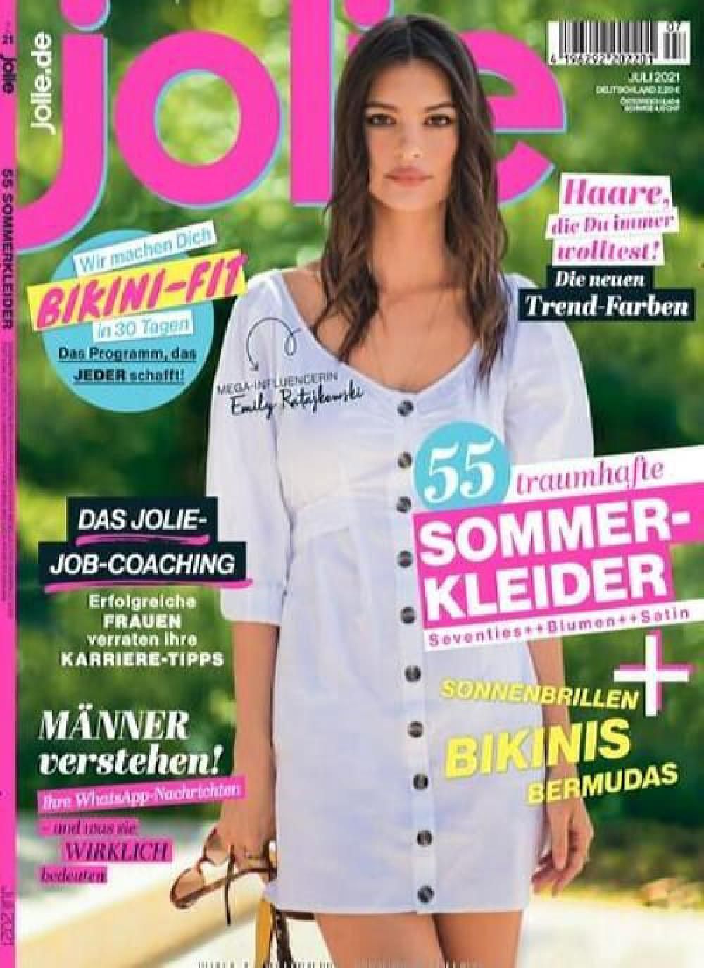 Jolie Tijdschrift Duitsland 2021-07 Emily Ratajkowski Originele uitgave