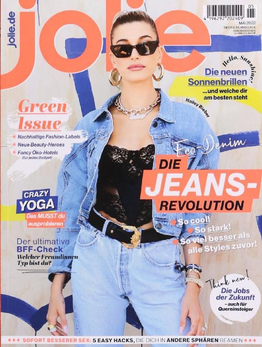 Jolie Revista Alemanha 2022-05 Hailey Bieber Edição original