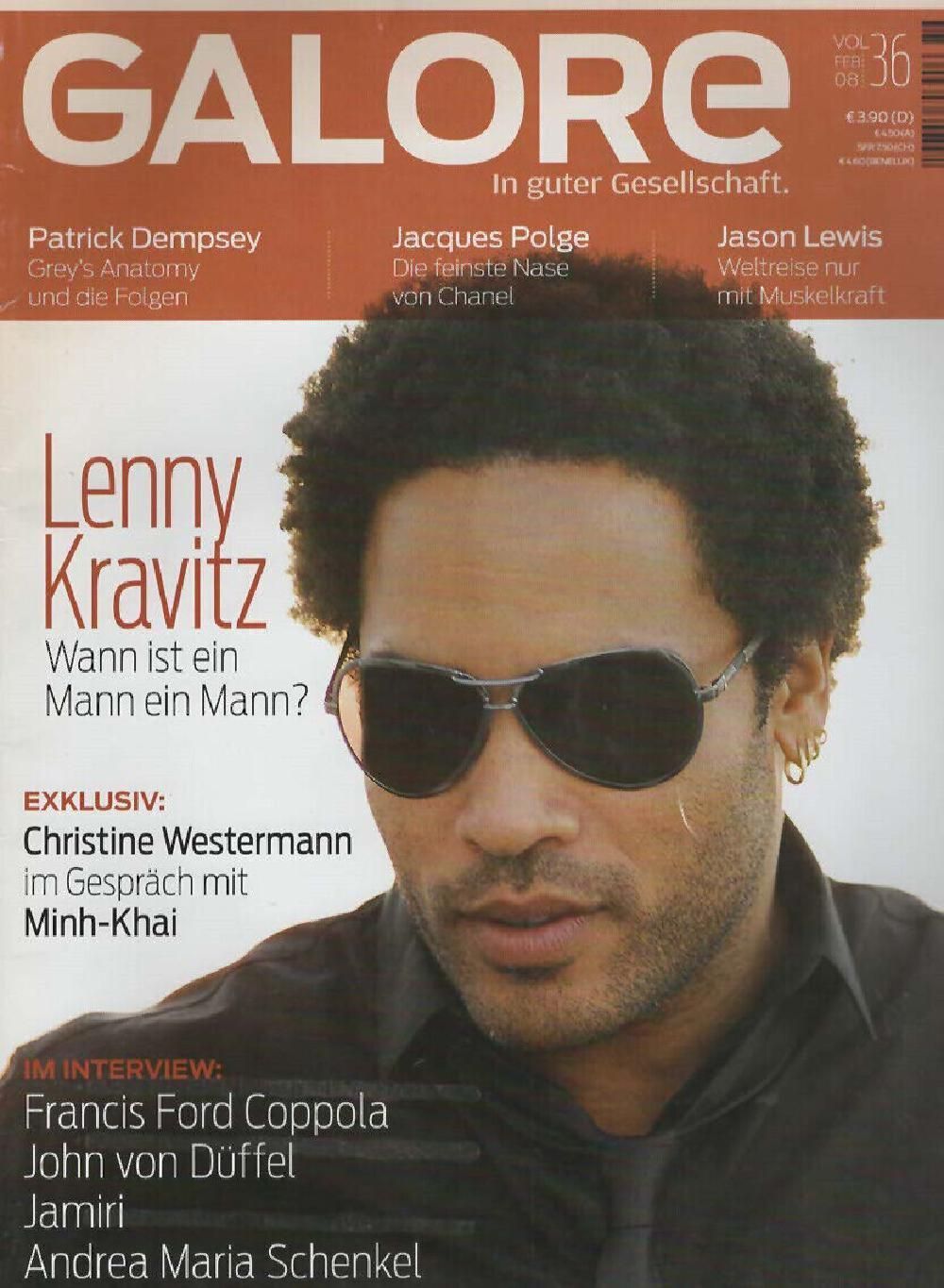 Galore Magazin Deutschland 2008 #36 Lenny Kravitz