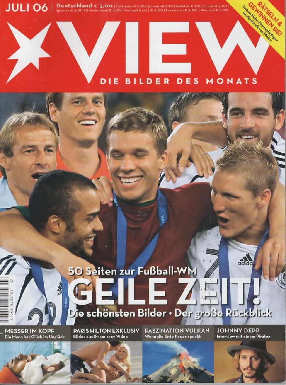 View Magazin Deutschland 2006-07 Johnny Depp Paris Hilton