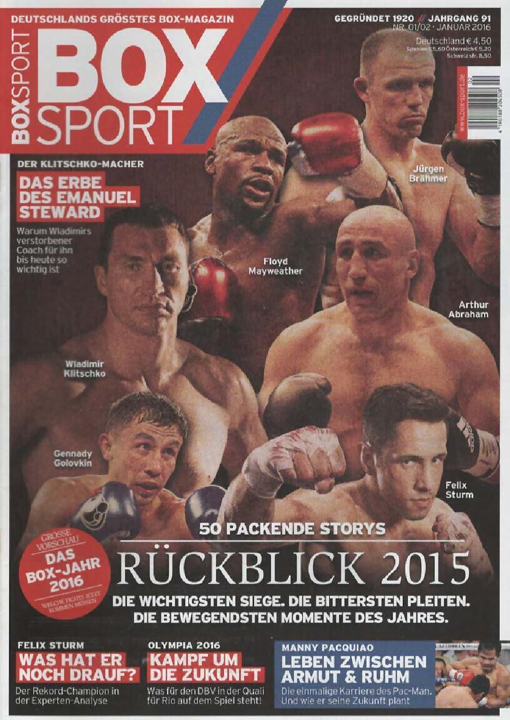Boxsport Magazin Deutschland 2016-01+02 Emanuel Steward Klitschko