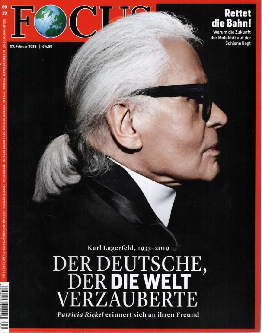 Focus Magazin Deutschland 2019-09 Karl Lagerfeld