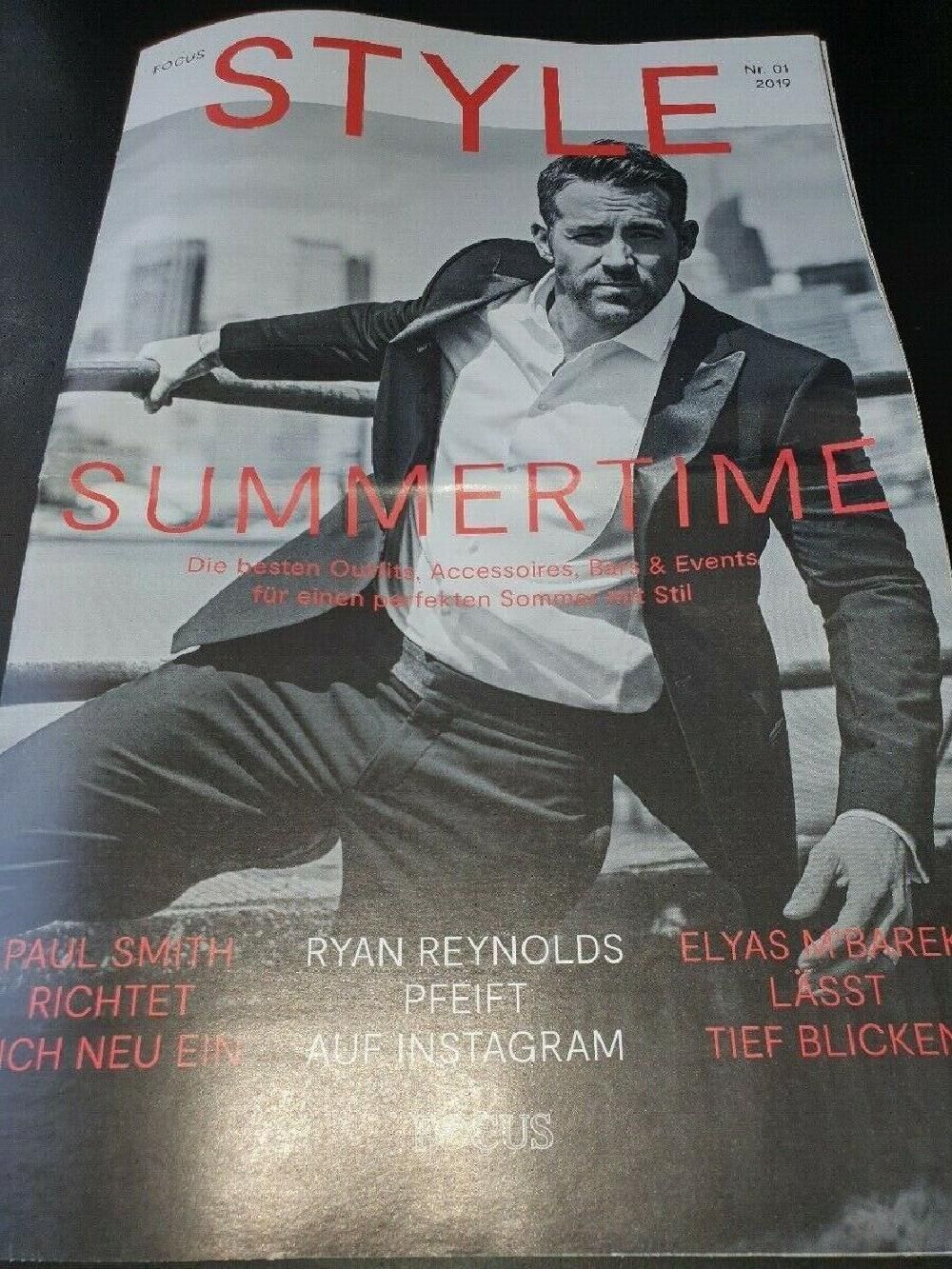 Focus Style Magazin Deutschland 2019-01 Ryan Reynolds