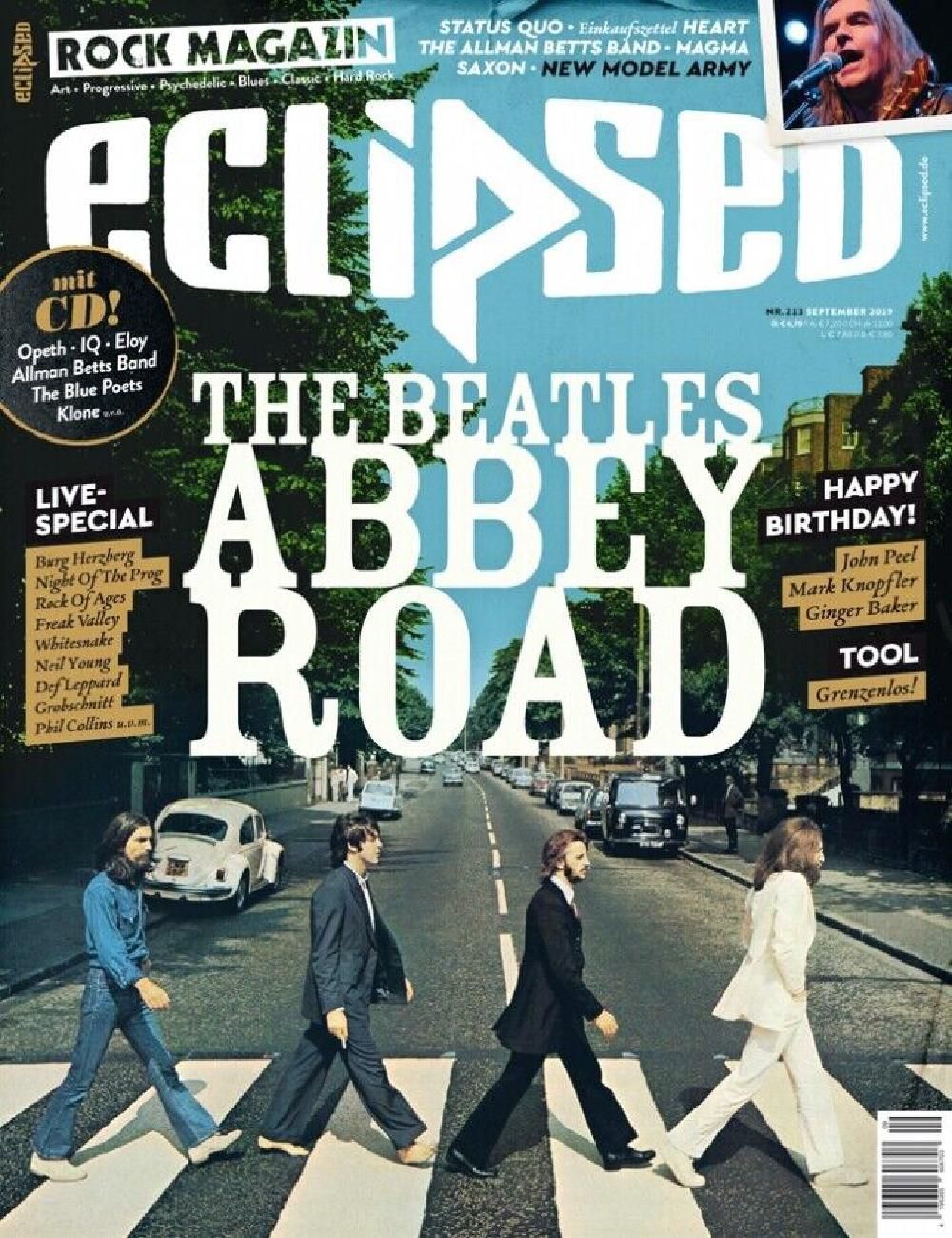Eclipsed Magazine Germany 2019-09 Beatles Mark Knopfler Saxon John Peel Original Print Issue