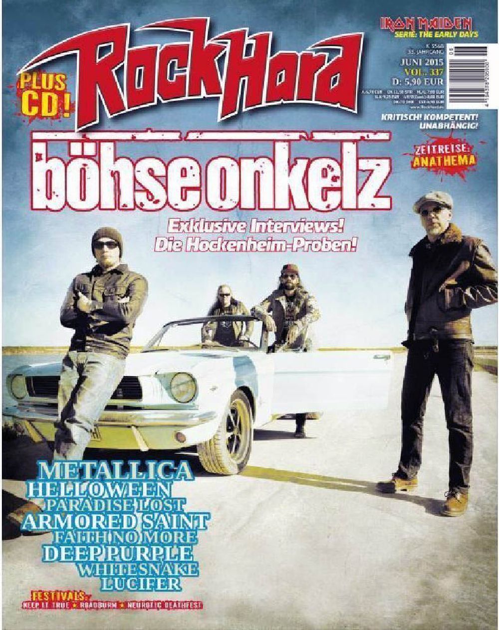 Rock Hard Magazin Deutschland 2015 #337 Böhse Onkelz Helloween Faith No More Powerwolf