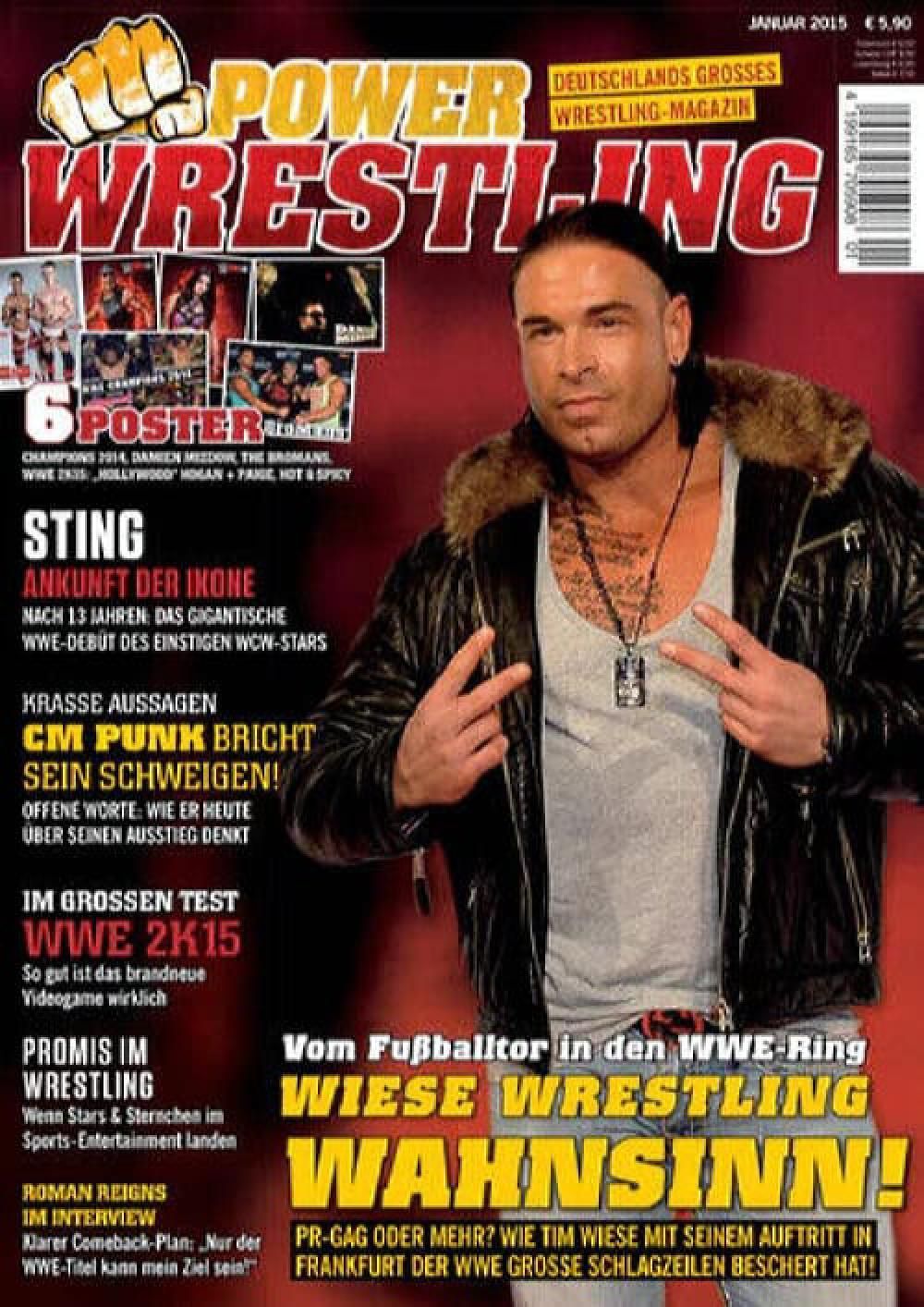 Power Wrestling Magasin Tyskland 2015-01 Tim Wiese Originaludgave