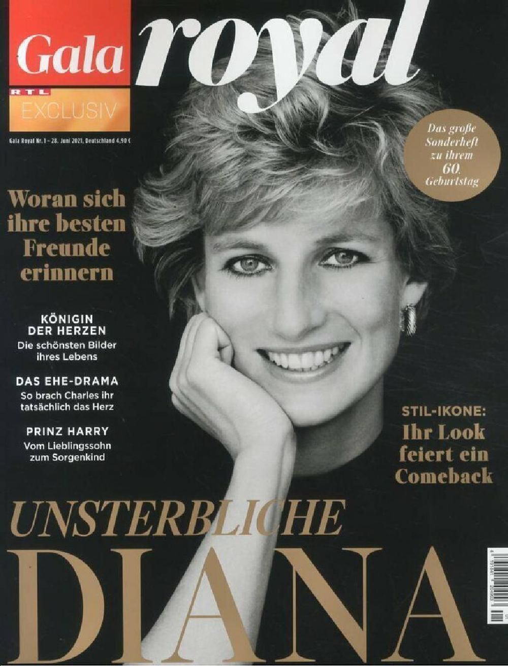Gala Royal Magazin Deutschland 2021-01 Lady Diana, Princess Of Wales