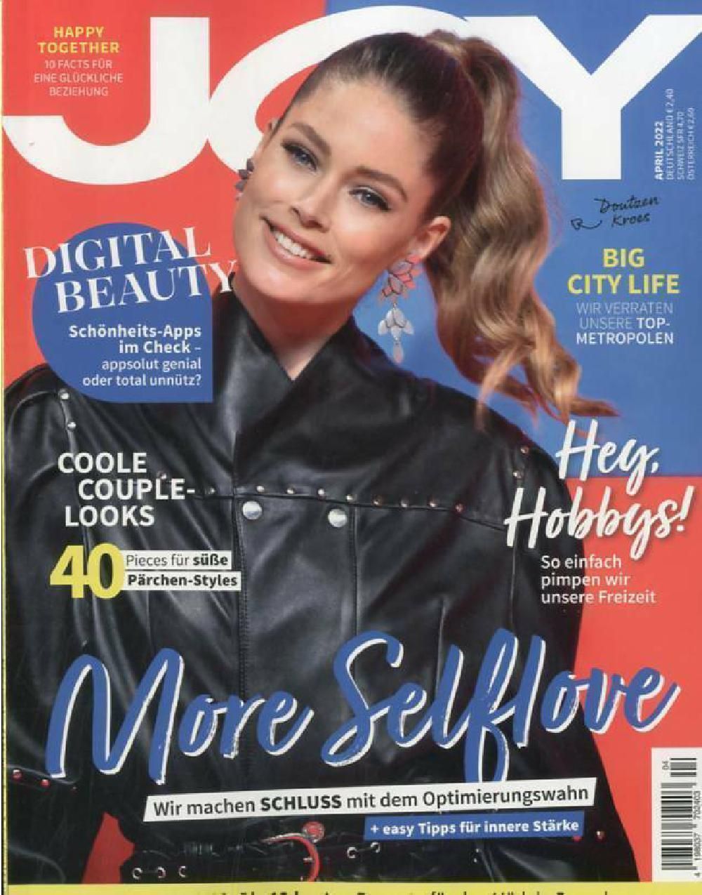 Joy Tijdschrift Duitsland 2022-04 Doutzen Kroes Originele uitgave