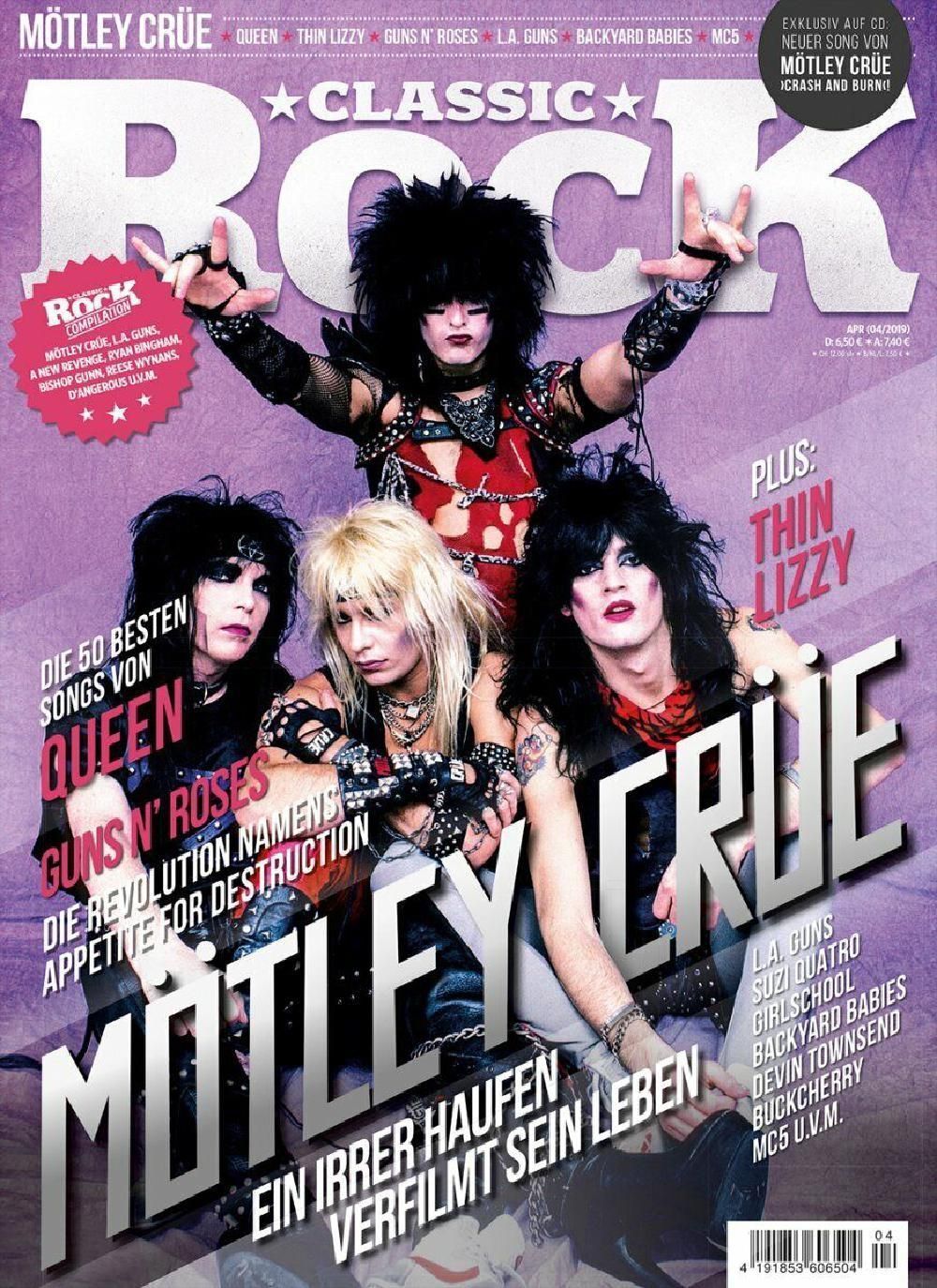 Classic Rock Magazin Deutschland 2019 #79 Mötley Crüe Queen Thin Lizzy Guns N' Roses