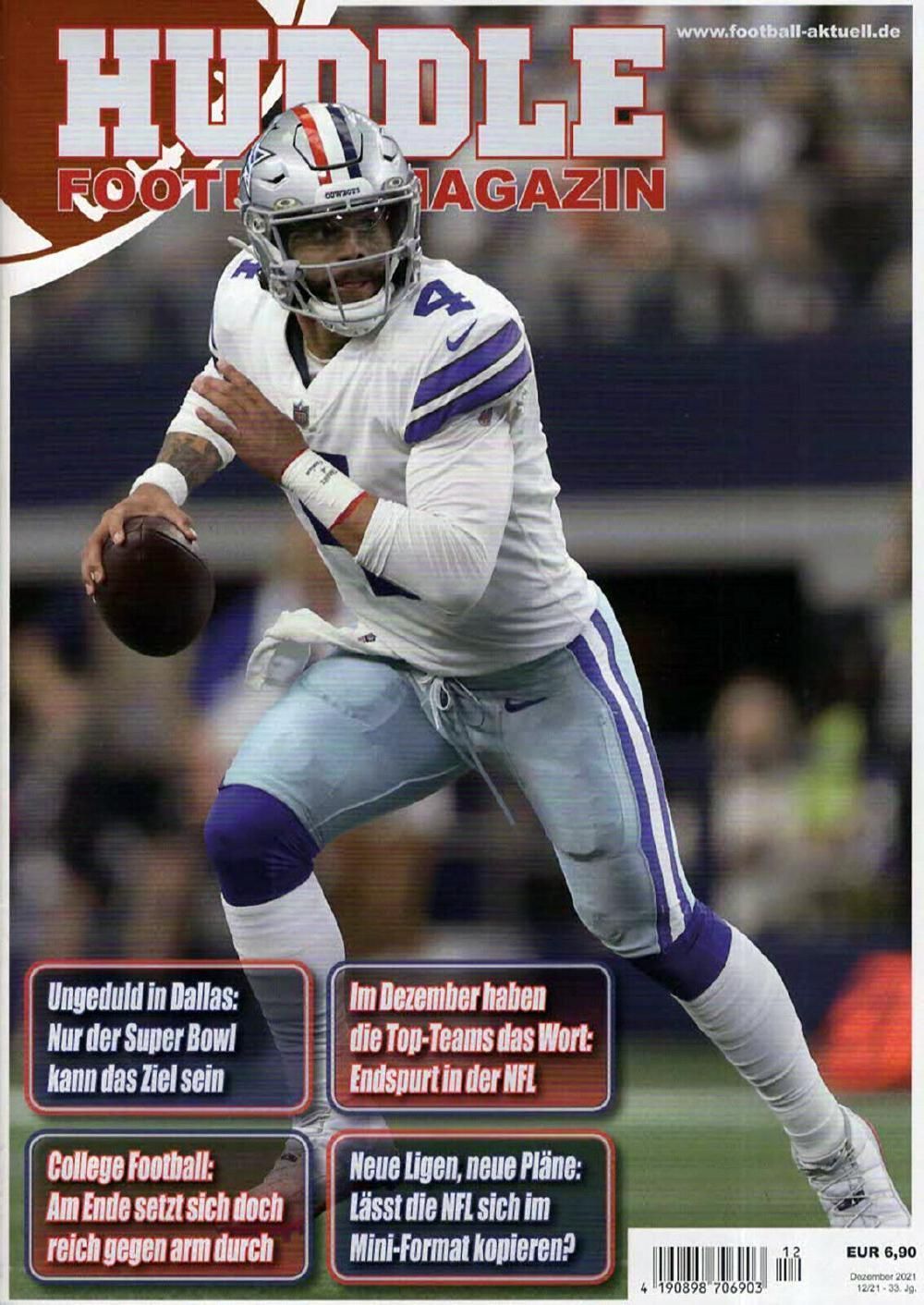 Huddle Magazin Deutschland 2021-12 Dak Prescott