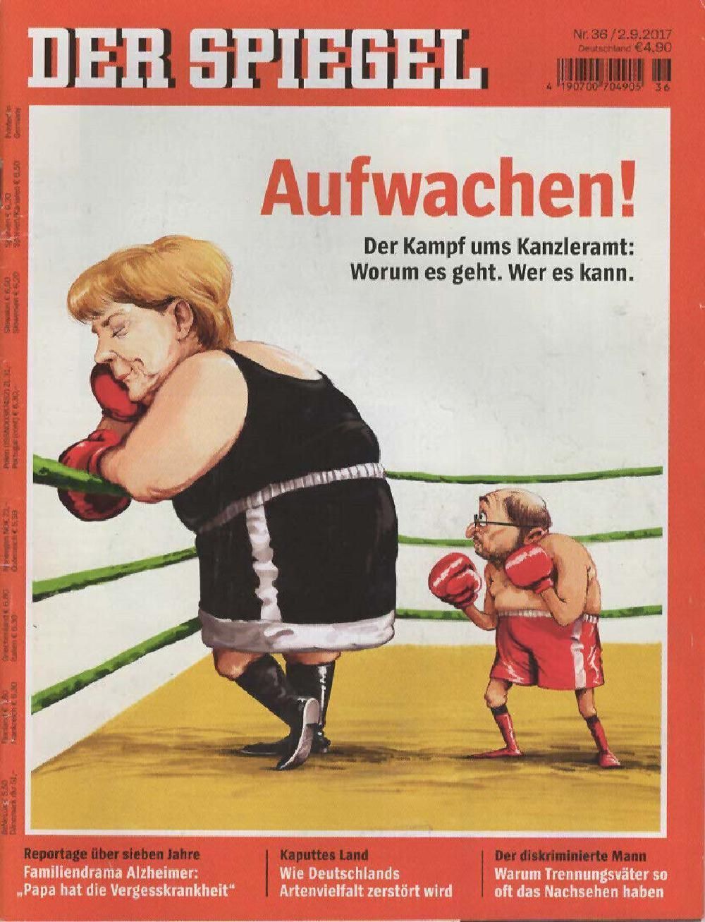Der Spiegel Magazin Deutschland 2017-36 Angela Merkel Martin Schulz
