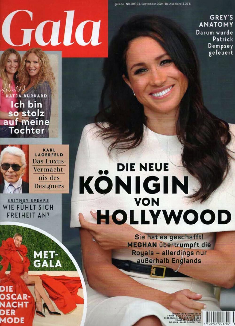 Gala Tijdschrift Duitsland 2021-39 Meghan Karlie Kloss Karl Lagerfeld Originele uitgave