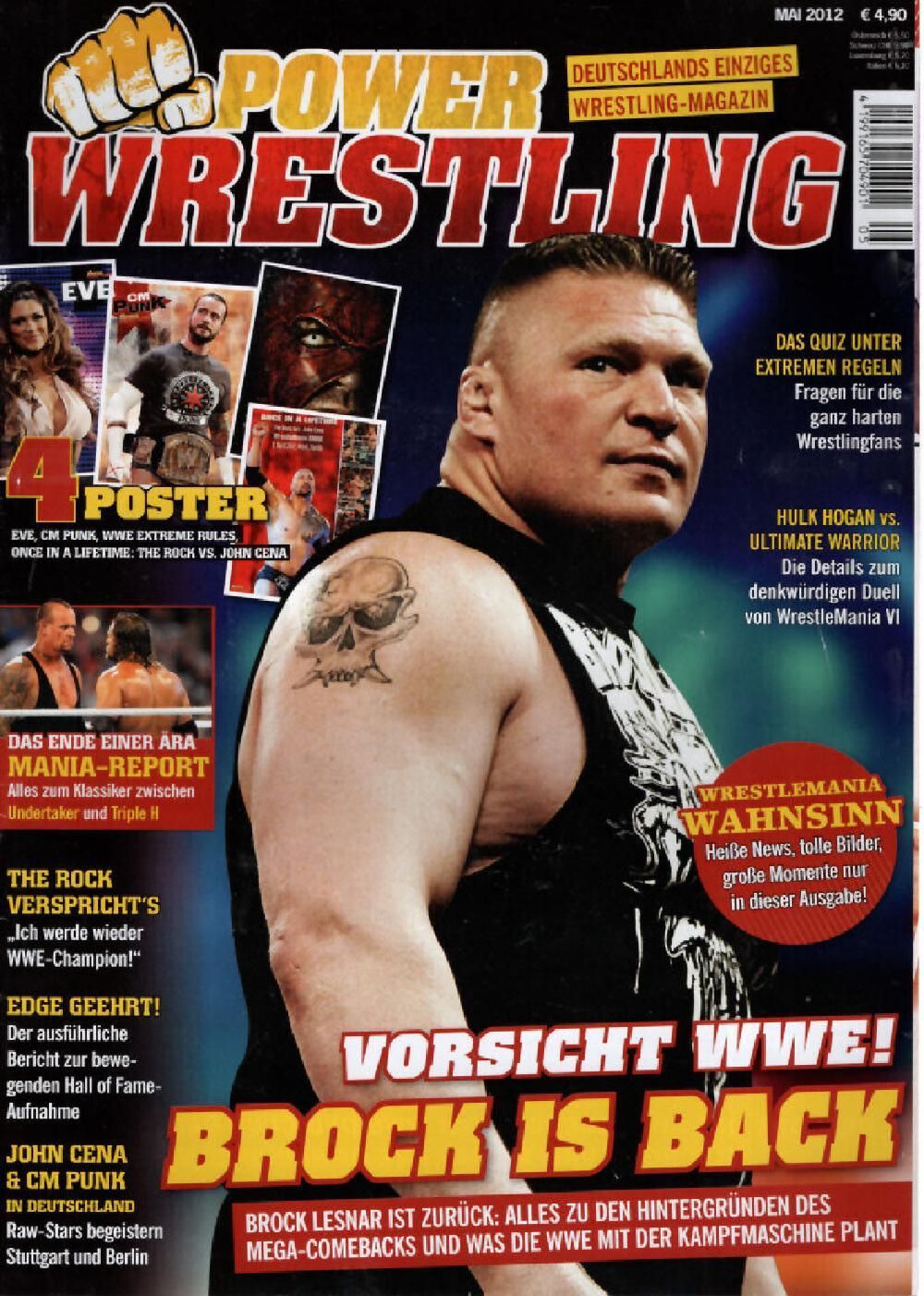 Power Wrestling Magazin Deutschland 2012-05 Brock Lesnar Triple H Undertaker Hulk Hogan
