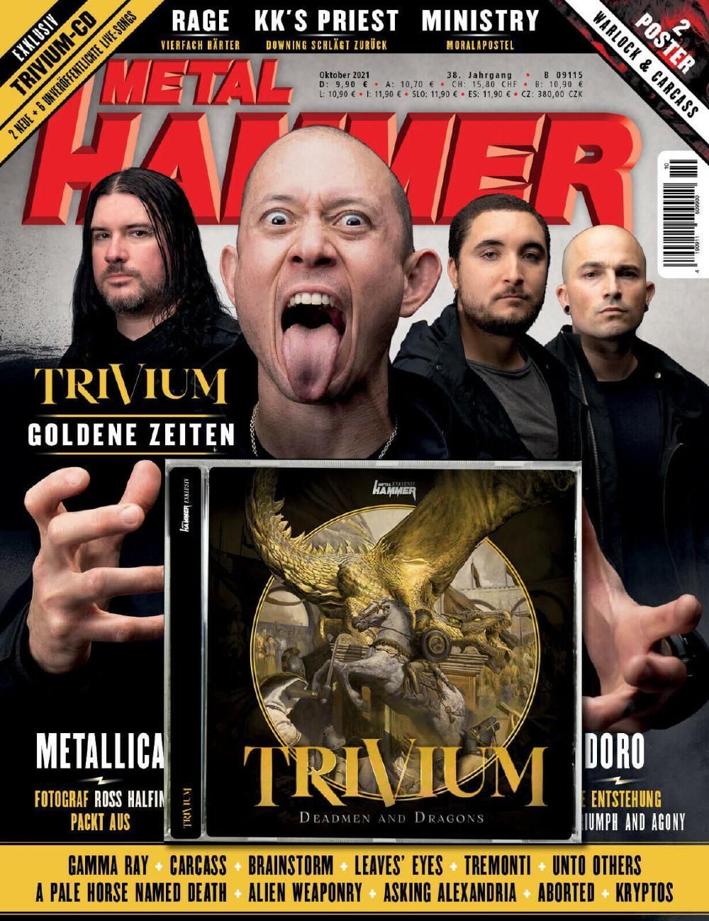 Metal Hammer Magazin Deutschland 2021-10 Trivium KK Priest Ministry + CD