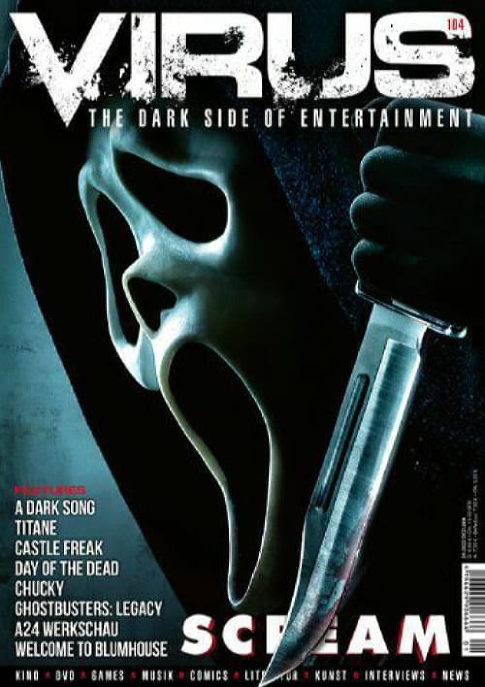 Virus Magazin Deutschland 2021 #104 Scream A Dark Song Titane