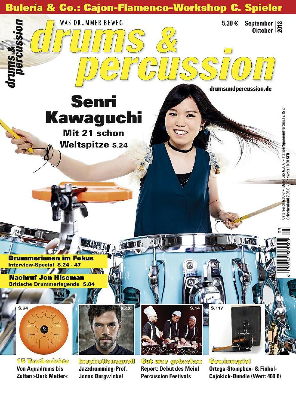 Drums & Percussions Magasin Tyskland 2018-09+10 Senri Kawaguchi Originaludgave