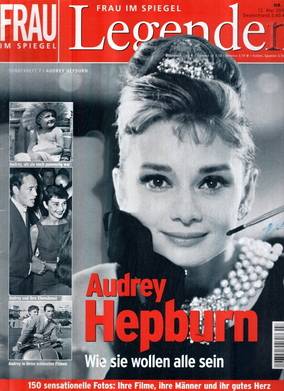 Frau Im Spiegel Legenden Revista Alemania 2005 #7 Audrey Hepburn Edición original