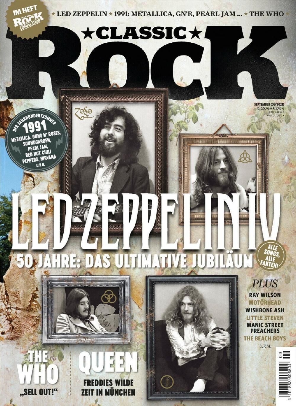 Classic Rock Magazin Deutschland 2021-09 Led Zeppelin Queen The Who Ray Wilson #102
