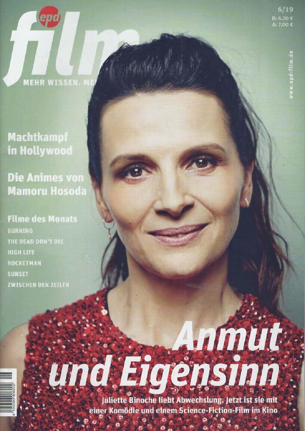 EPD Film Magazin Deutschland 2019-06 Juliette Binoche Mamoru Hosoda
