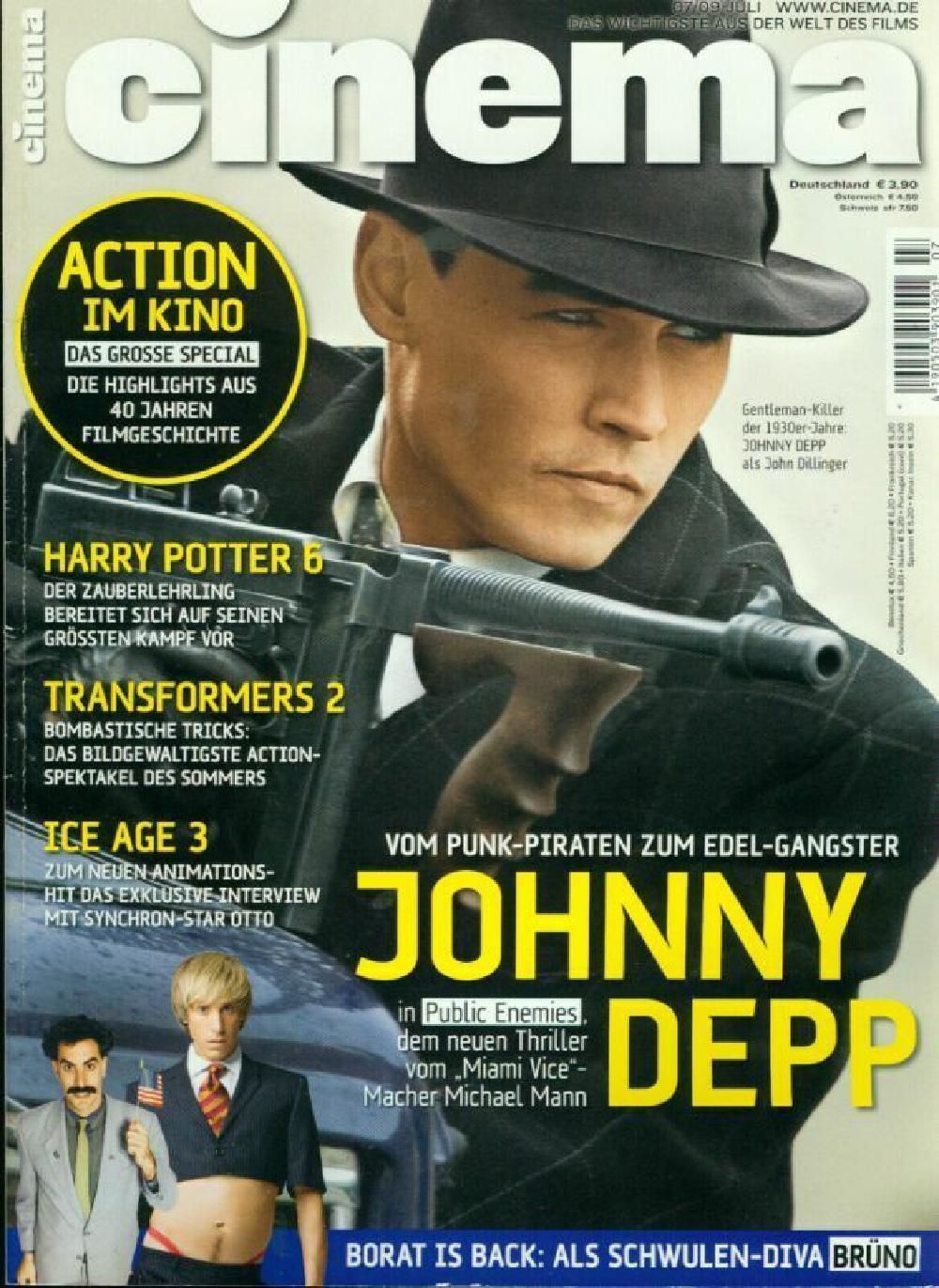 Cinema Magazin Deutschland 2009-07 Johnny Depp Borat