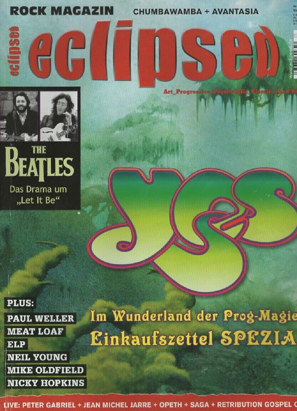 Eclipsed Magazine Allemagne 2010 #120 Yes Beatles ELP Meat Loaf Nicky Hopkins Édition originale