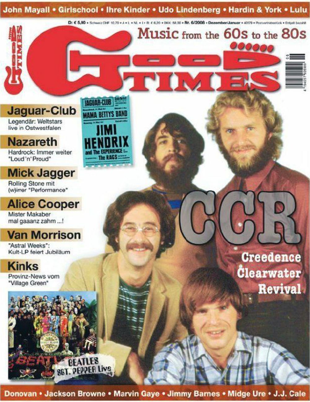 Good Times Tijdschrift Duitsland 2008-06 CCR Originele uitgave