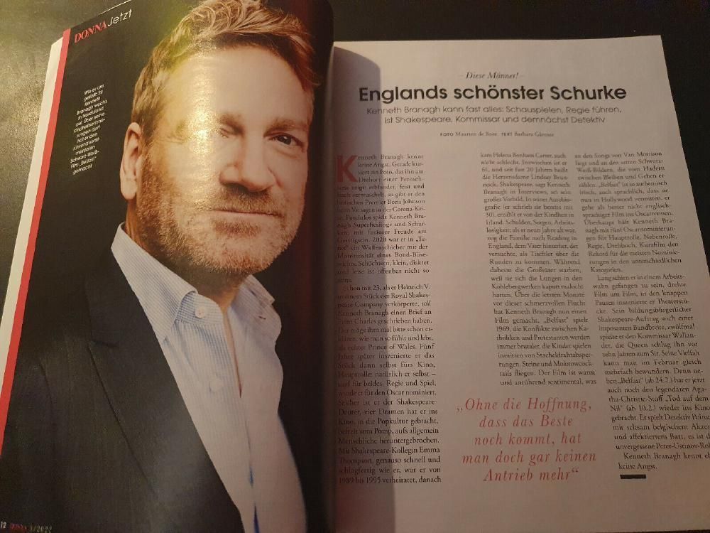 Donna Magazin Deutschland 2022-03 Kenneth Branagh Andre Heller Olivia Garson